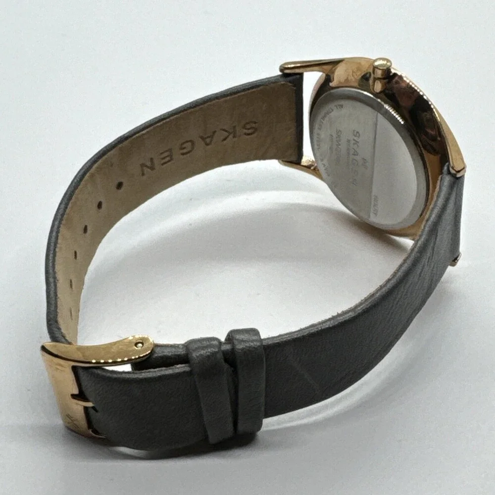 Skagen Holst SKW2346 Women's Grey Leather Analog Dial Quartz Wrist Watch AEA285